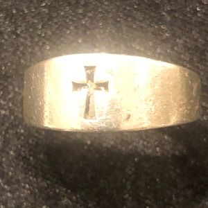 James Avery silver cross ring.